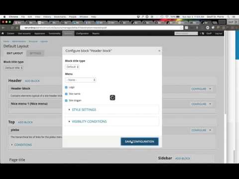 Backdrop CMS remove user menu