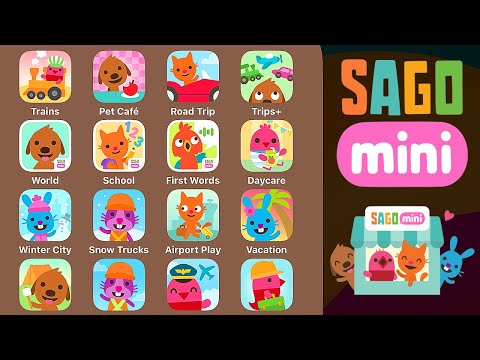 39 SAGO Mini All Games: SAGO Mini Trains,SAGO Mini Pet Cafe,SAGO Mini World,SAGO Mini Forest Flyer