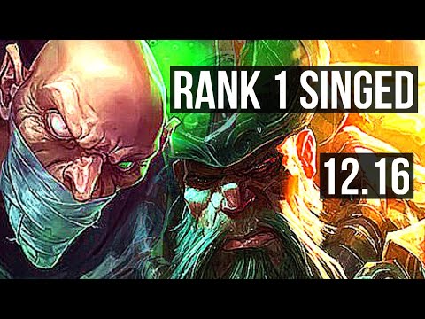 SINGED vs GP (TOP) | Rank 1 Singed, 2/1/12 | KR Challenger | 12.16