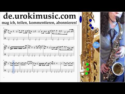 Saxophonunterricht Tenor Carlos Vives, Sebastian Yatra - Robarte un Beso Noten Lernen Teil#2 um-i995