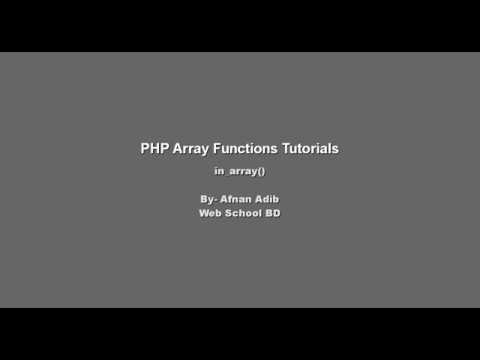 Php Array Functions 33 In_array