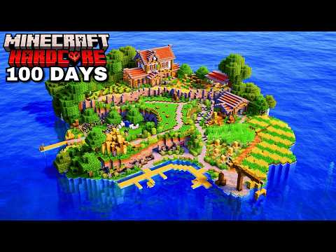 I Survived 100 days on a DESERTED ISLAND in Minecraft Hardcore