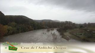 preview picture of video 'Crue de l'ardèche à Vogüé'