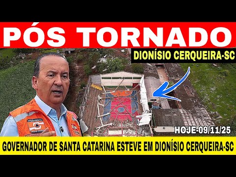 🚨GOVERNADOR de SANTA CATARINA Jorginho Mello visitou áreas atingidas pelo TORNADO 