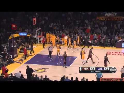 LeBron James Dunks On Dwight Howard Heat vs Lakers 1_17_13