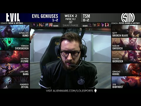 EG vs TSM  - 2020 LCS Spring Week 2 Day 2  - Evil Geniuses vs Team SoloMid