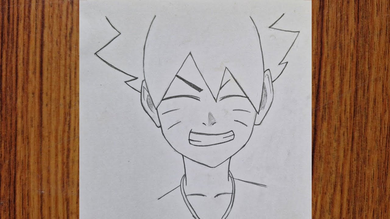 Easy anime drawing | how to draw Boruto Uzumaki step-by-step