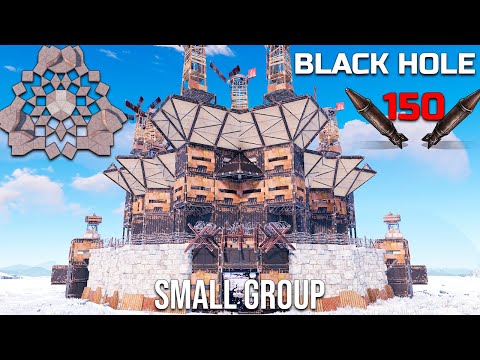 BLACK HOLE - OFFLINE BEAST with 6 HIDDEN BUNKERS , FLOOR STACKING & 6 WALLS in RUST (150 ROCKETS)