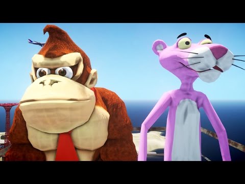 Donkey Kong VS Pink Panther - GREAT BATTLE