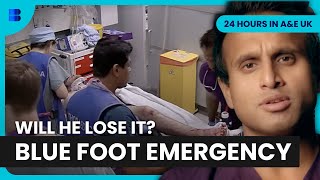 Motorcyclist Blue Foot After 40mph Crash Emergency | 24 Hours in A&E