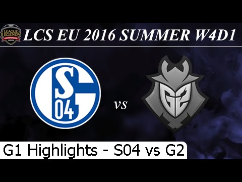 S04 vs G2 Game 1 Highlights 23/06/2016 - LCS EU Summer 2016 W4D1M1 Schalke 04 vs G2 Esports