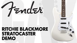 Video thumbnail for Fender - Ritchie Blackmore Stratocaster Demo at GAK by GAK