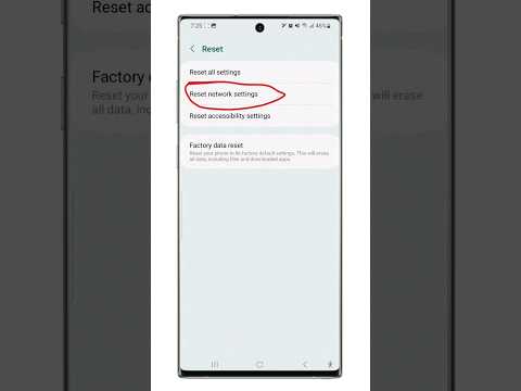 How to Reset Network Settings on Samsung device #shorts