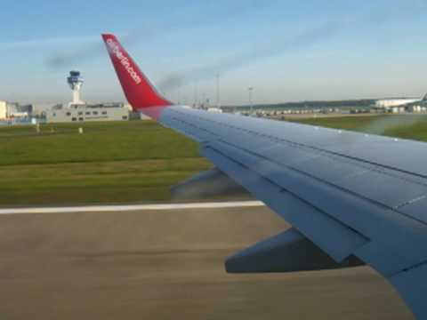 Very rare takeoff Cologne runway 06 with Air Berlin B737-700 D-AHXA