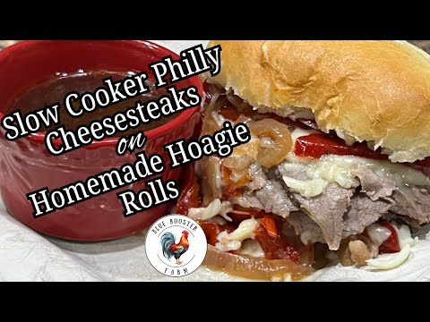 Slow Cooker Philly Cheesesteaks on Homemade Hoagie Rolls\Trying a New Recipe/Now Our New Favorite!