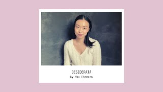 「デシデラータ ~ あなたへの切なる願い ~」 マックス・アーマン作