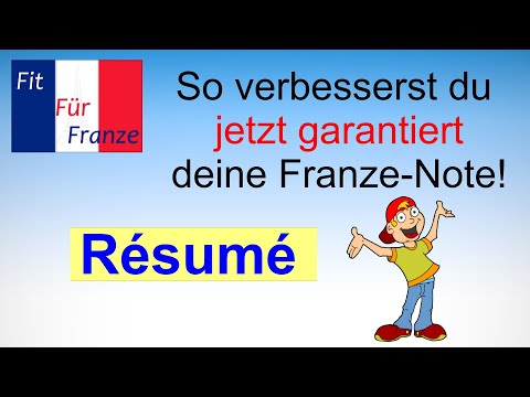 Résumé auf Französisch schreiben | Bessere Noten in der Französischarbeit