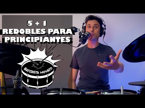 5 + 1 REDOBLES de BATERIA para PRINCIPIANTES - 2023 - #bateria #fill #break #musica #baterista