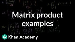 Linear Algebra: Matrix Product Examples