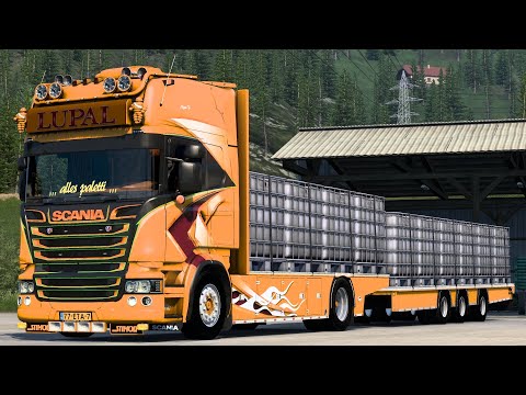 Scania R-series Topline Flatbed "LUPAL" | Euro Truck Simulator 2