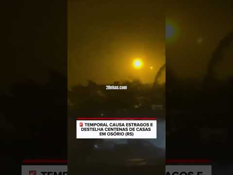 🚨 TEMPORAL CAUSA ESTRAGOS E DESTELHA CENTENAS DE CASAS EM OSÓRIO (RS)