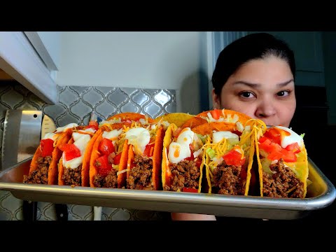 Making Taco Bell crunchy tacos at home EASY