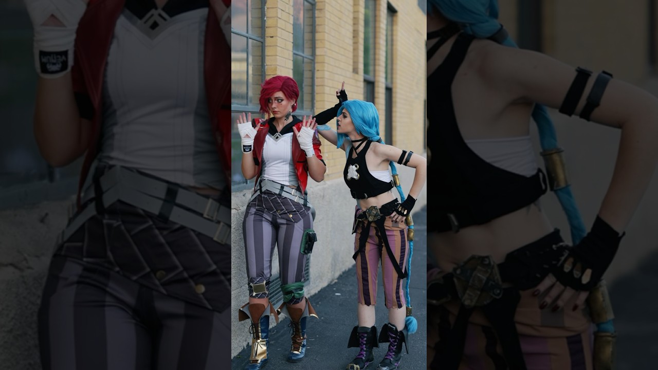 Get it together! W/ @halcybella #arcane #cosplay #jinx #vi