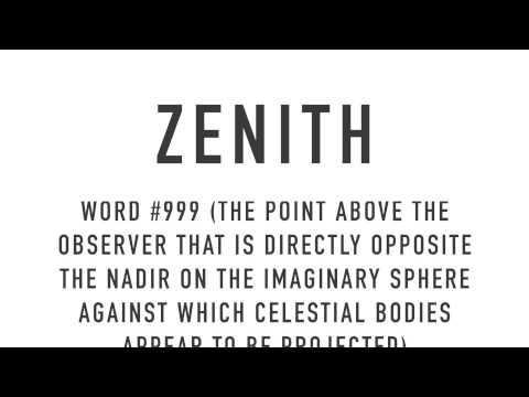 English Vocabulary 999/1000 zenith