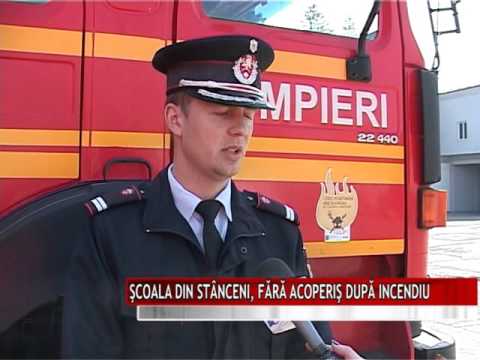 ŞCOALA DIN STÂNCENI, FĂRĂ ACOPERIŞ DUPĂ INCENDIU