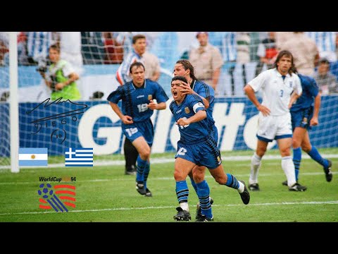 Diego Maradona vs Grecia 1994. Argentina vs Grecia. Relato Araujo