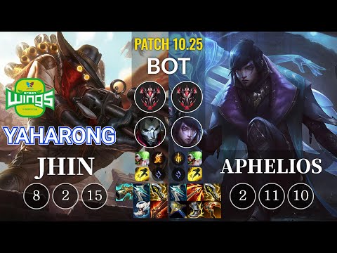 JAG Yaharong Jhin vs Aphelios Bot - KR Patch 10.25