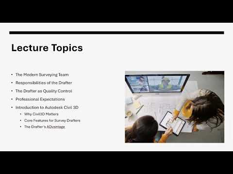Week 2 Lecture Recording: The Role of a Drafter & Civil3D