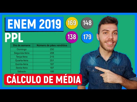 🛑MÉDIA - 169 Enem 2019 PPL - O quadro apresenta a quantidade de um tipo de pão vendido em uma semana
