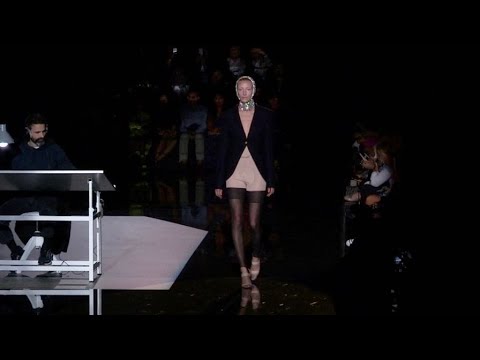 Models on the runway for the Schiaparelli Couture Fashion Show in Paris