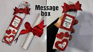 best out of waste/DIY Secret message box /Valentine's day gift ideas/Valentine's day gift for Gf/Bf
