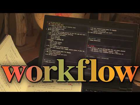 my full Linux productivity workflow: programs, scripts, notebook!