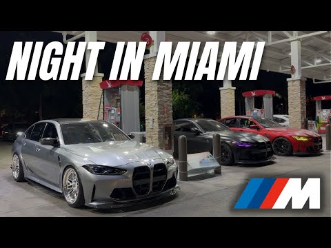 MIAMI Car Scene At Night With Our BMW Ms! Insane Builds!