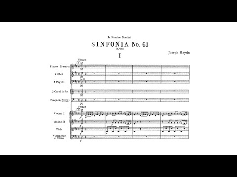 Haydn: Symphony No. 61 in D major (with Score)