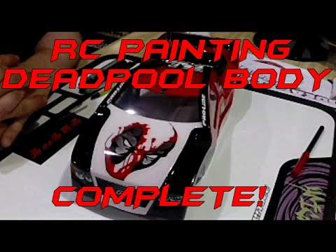 RC Painting-Traxxas Rustler Pro-Line bulldog body-DEADPOOL Part-3 completed!
