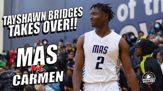 Sophomore Tayshawn Bridges Takes Control Against Crosstown Rival Milwaukee Carmen! FULL Highlights