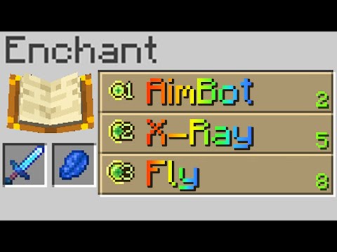 Minecraft, But Hacks Are Enchantments