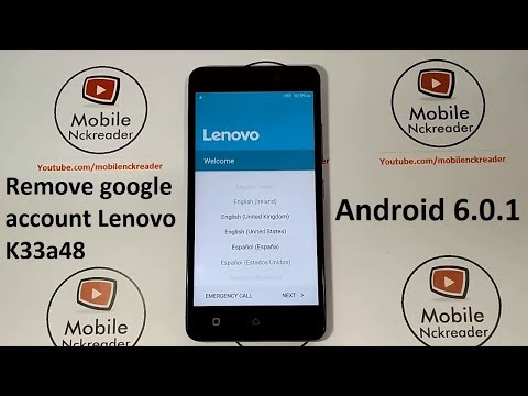 how to remove google account on lenovo k33a48 android 6.0.1