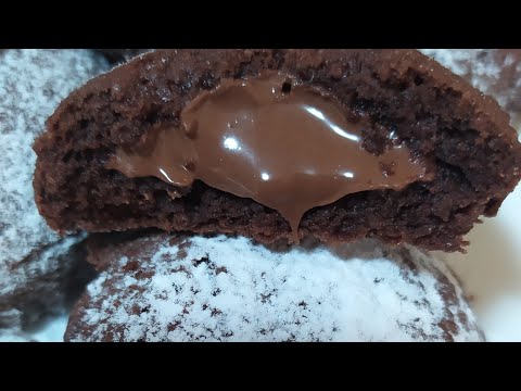 Biscotti al cioccolato con cuore di nutella