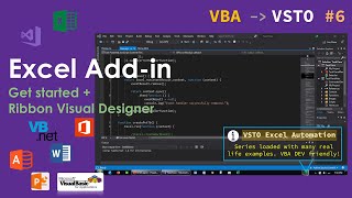 VSTO e06 - How to create Excel Add-in using VSTO / VB.NET