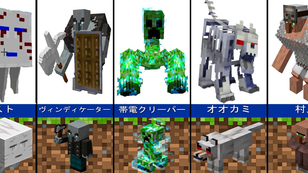 "比較" マインクラフトにこのモブが欲しい - 変異生物としてのマインクラフトのモブ