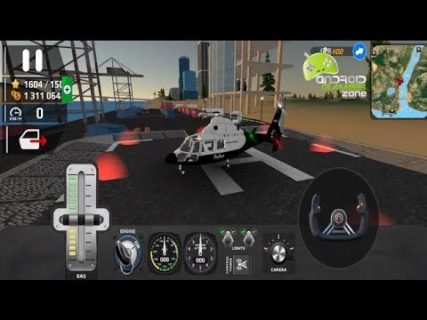 Police Chopper In Helicopter flight pilot simulator - HFPS (Android/iOS) | Gameplay