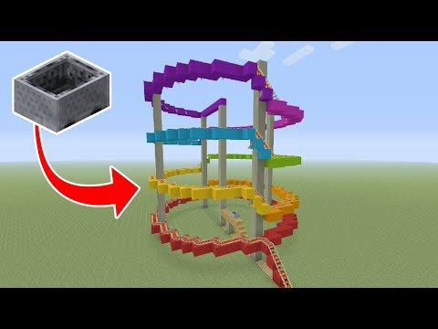 Minecraft Tutorial: How To Make A Roller Coaster "Theme Park"