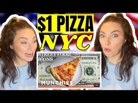 New Zealand Girl Reacts to The Iconic $1 Pizza Slice of NEW YORK CITY!