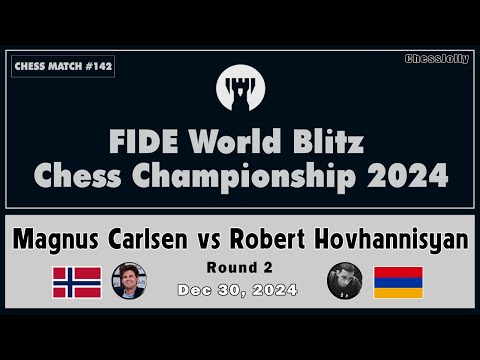 Magnus Carlsen vs. Robert Hovhannisyan: 3 Mistakes ◉ World Blitz Chess Championship 2024