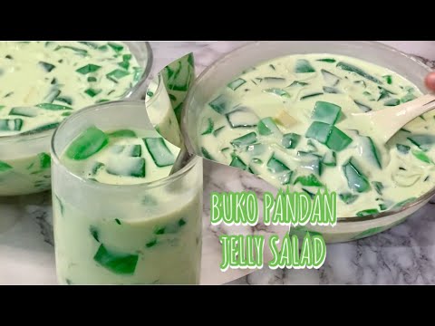 Buko Pandan Jelly Salad Recipe | Creamy Buko Pandan Drink | How to make Buko Pandan Dessert